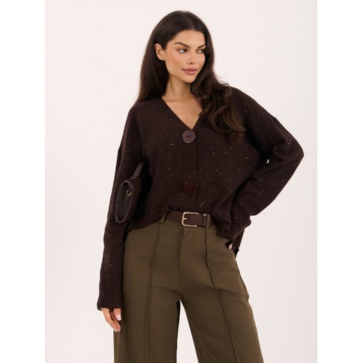 Sweter-IR-SW-W2693.29-ciemny brązowy