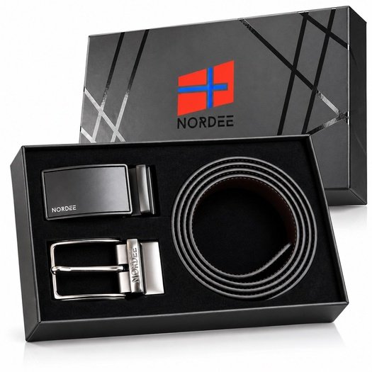 Dovanų rinkinys vyrams diržas ir dvi sagtys Nordee SDK-002