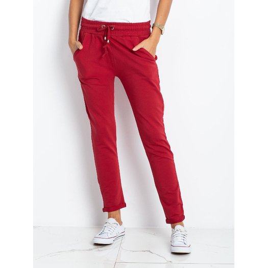 Sportinės kelnės-RV-DR-3698.09X-bordo
