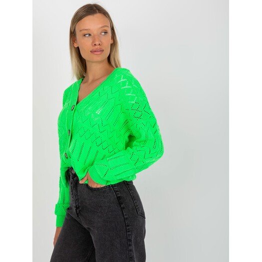 Megztinis-LC-SW-8022.04P-fluo žalias