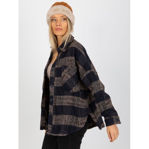 Marškiniai-DN-KS-3990.95P- tamsiai mėlyni