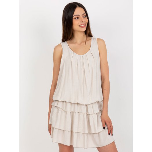Suknelė-TW-SK-BI-8139.44-šviesiai smėlio spalvos 10