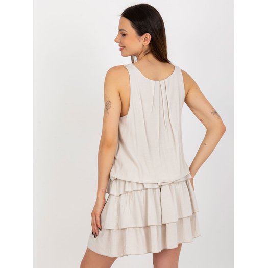 Suknelė-TW-SK-BI-8139.44-šviesiai smėlio spalvos 6