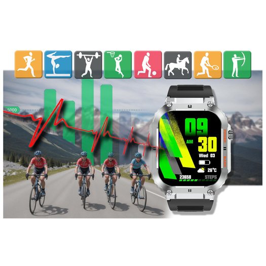 Išmanusis laikrodis vyrams Gravity GT6-5 - Skambinimo funkcija, MONITOR SNU (sg020e)