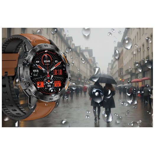 SMARTWATCH MĘSKI Gravity GT9-7 - WYKONYWANIE POŁĄCZEŃ, CIŚNIENIOMIERZ (sg021g)