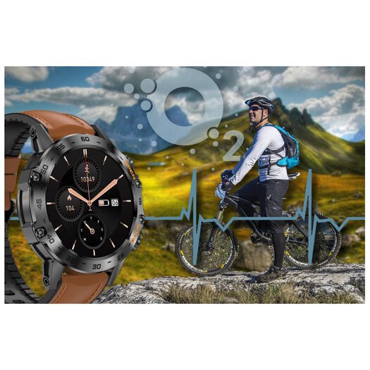 SMARTWATCH MĘSKI Gravity GT9-7 - WYKONYWANIE POŁĄCZEŃ, CIŚNIENIOMIERZ (sg021g)
