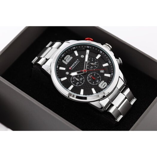 Laikrodis vyrams PERFECT M506CH-02 - CHRONOGRAF (zp382a) + dėžutė