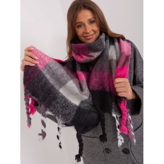 Szalik-AT-SZ-2313501.97-czarno-różowy 2