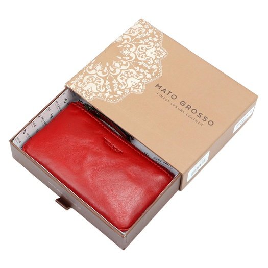 Women's genuine leather wallet Mato Grosso 0747/17-40 RFID – red