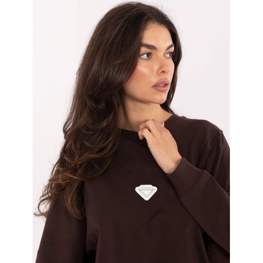 Bluza-RV-BL-A877.19P-ciemny brązowy 1