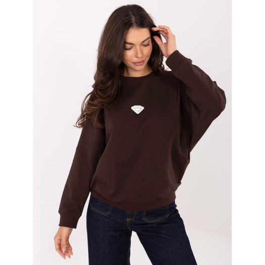 Bluza-RV-BL-A877.19P-ciemny brązowy