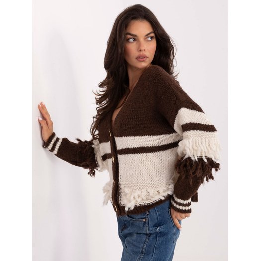 Sweter-MI-SW-3211.31-ciemny brązowy 3