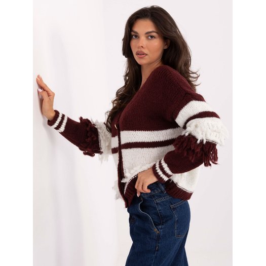 Sweter-MI-SW-3211.31-bordowy