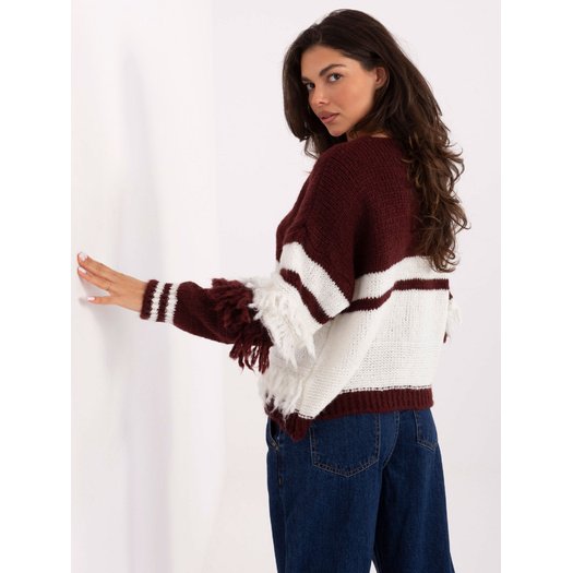 Sweter-MI-SW-3211.31-bordowy 3