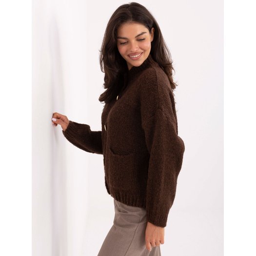 Sweter-MI-SW-WM218.02-ciemny brązowy 3
