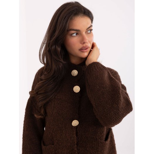 Sweter-MI-SW-WM218.02-ciemny brązowy 1