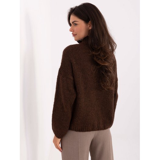 Sweter-MI-SW-WM218.02-ciemny brązowy 2