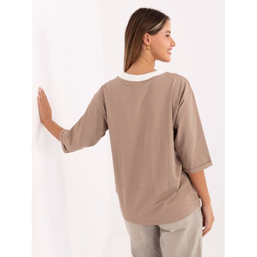 Bluzka-RV-BZ-A892.00-ciemny bezowy