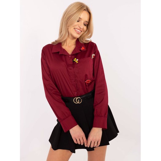 Marškiniai-DHJ-KS-9230.75P-bordo