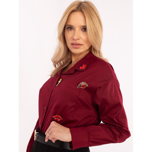 Marškiniai-DHJ-KS-9230.75P-bordo
