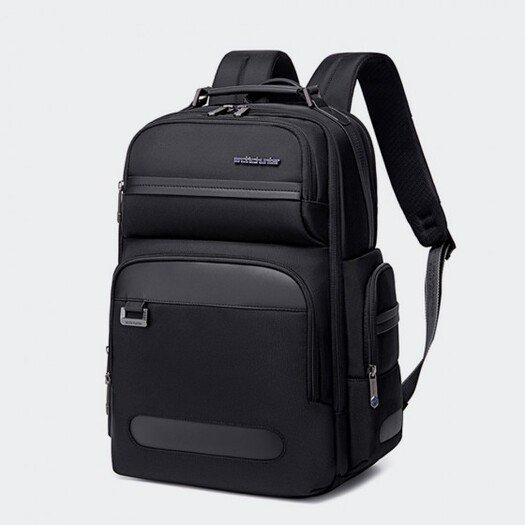 Arctic Hunter B00443 Smart Business Travel BackPack With Three Compartments And USB Charging Port - Black