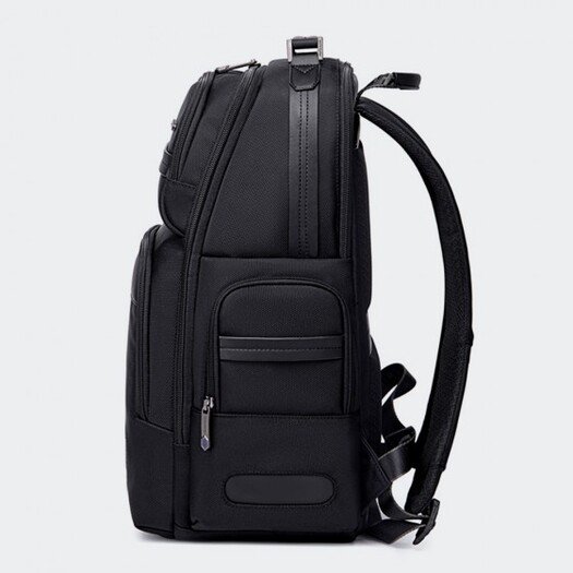 Arctic Hunter B00443 Smart Business Travel BackPack With Three Compartments And USB Charging Port - Black