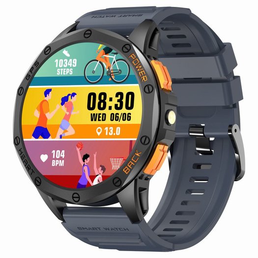 SMARTWATCH MĘSKI GRAVITY GT24-1 - LATARKA, DODATKOWY PASEK  (sg033a)