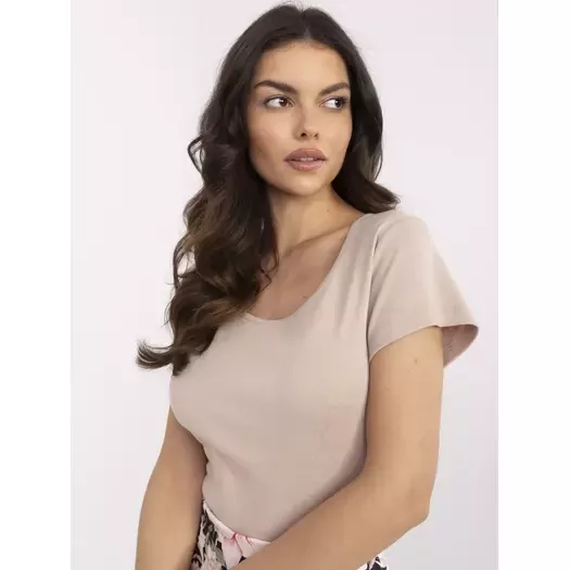 T-shirt-RV-TS-A557.66P-beżowy