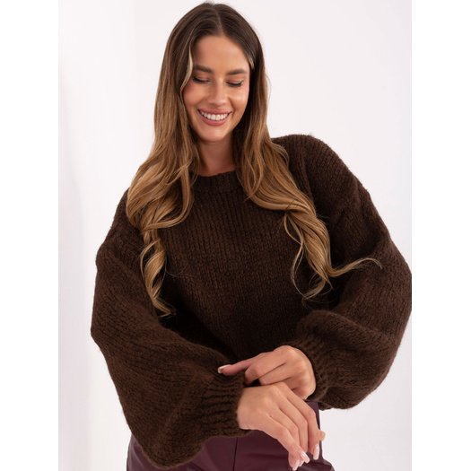 Sweter-MI-SW-1909.21-ciemny brązowy 3