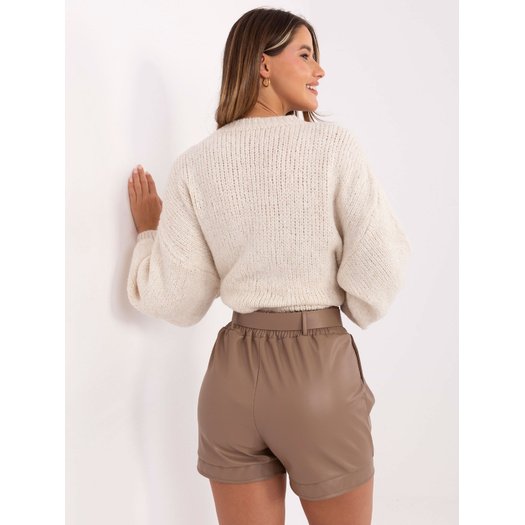 Szorty-IT-SN-FL8701.97-ciemny bezowy 1