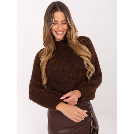 Sweter-MI-SW-1311.31-brązowy 2