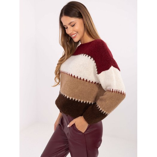 Sweter-MI-SW-2309.95-bordowy 1