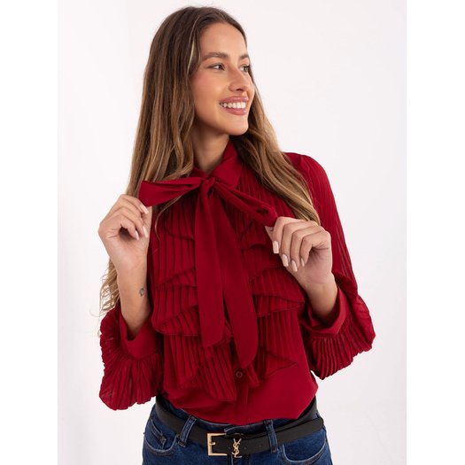 Koszula-MI-KS-A2818.09-bordowy 3 Koszula-MI-KS-A2818.09-bordowy 3