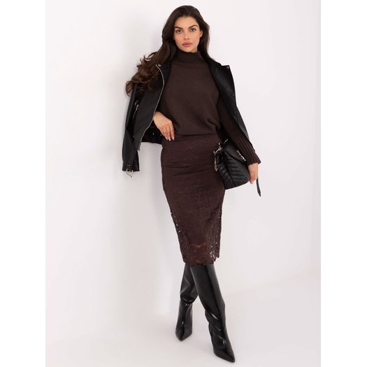 Spódnica-MI-SD-G9139.33-ciemny brązowy