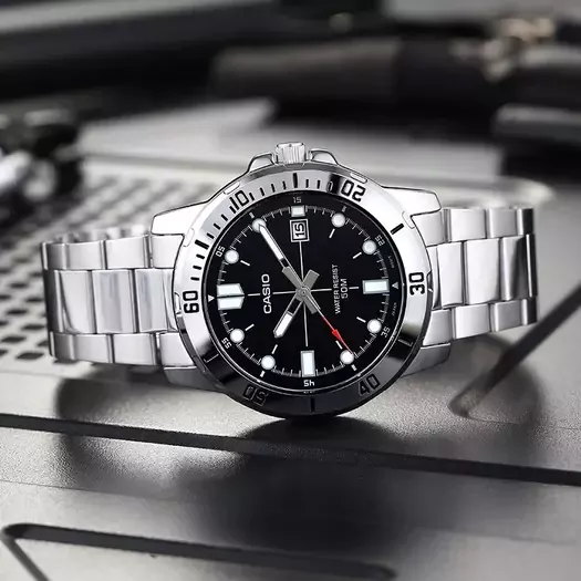 CASIO MEN S WATCH MTP-VD01D-1EV (zd185a) + BOX 4