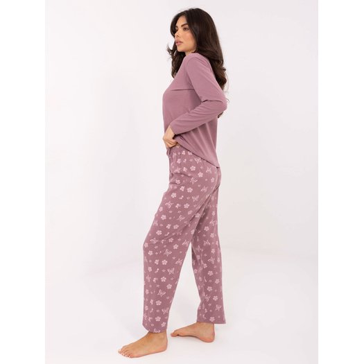 Piżama-DU-PI-FP-001.48-ciemny różowy 1