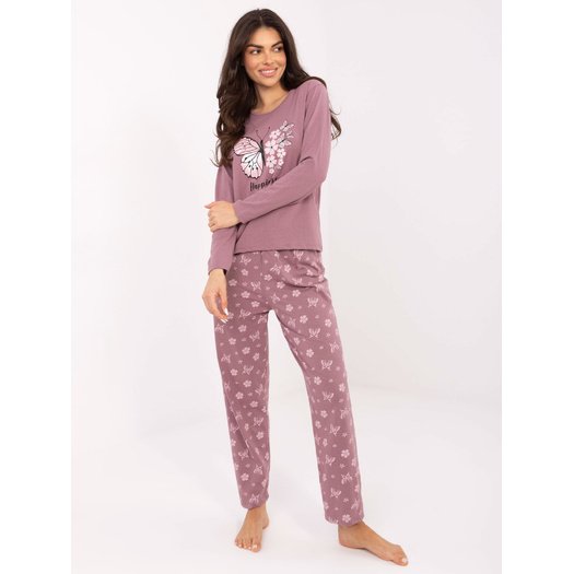 Piżama-DU-PI-FP-001.48-ciemny różowy 3