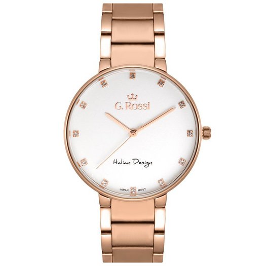 G. ROSSI WATCH - 11155B2-3D3 (zg784e) r.gold + BOX