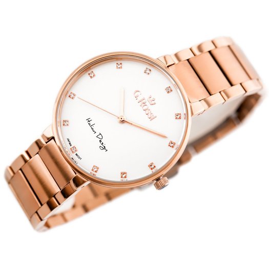 G. ROSSI WATCH - 11155B2-3D3 (zg784e) r.gold + BOX