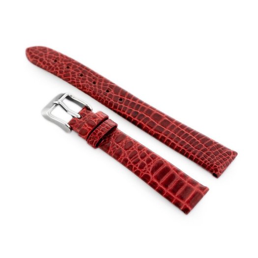 W57 leather watch strap - red - 12mm 1