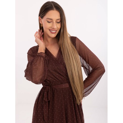 Sukienka-MI-SK-61430.62-brązowy 2