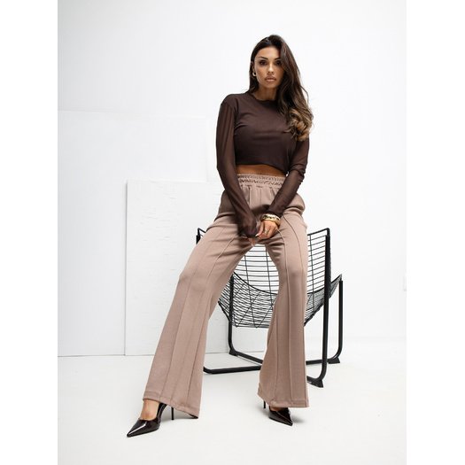 Spodnie dresowe-RV-DR-A1062.48-ciemny bezowy 3