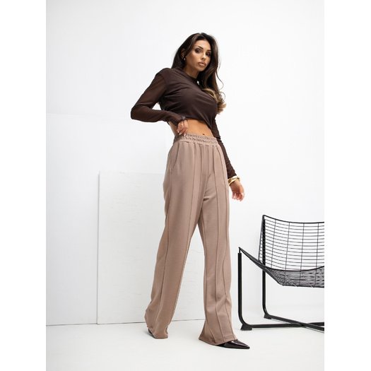Spodnie dresowe-RV-DR-A1062.48-ciemny bezowy 1
