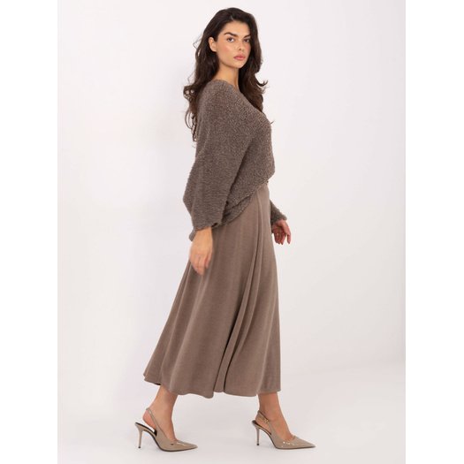 Spódnica-IT-SD-FL9850.12-ciemny bezowy 2