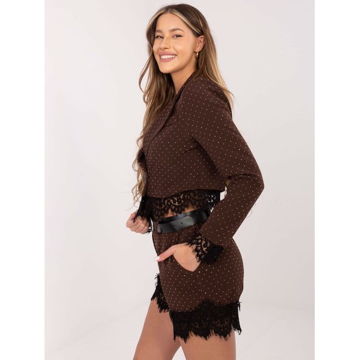 Szorty-IT-SN-FL9965.88-ciemny brązowy 4