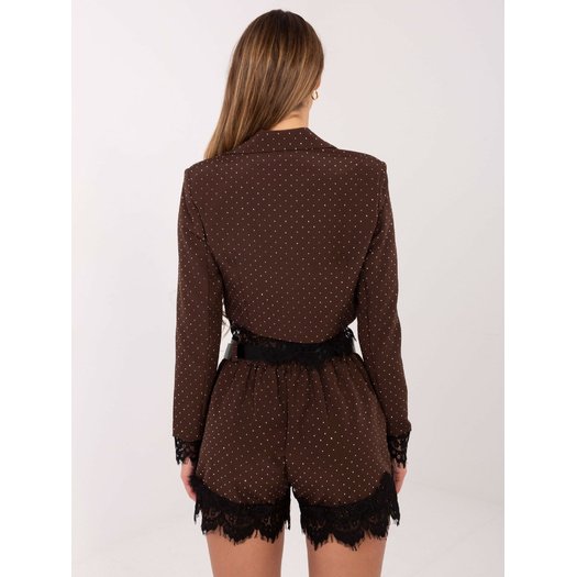 Szorty-IT-SN-FL9965.88-ciemny brązowy 3