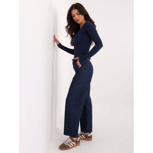 Spodnie-D80038BB62630D311-granatowy 1