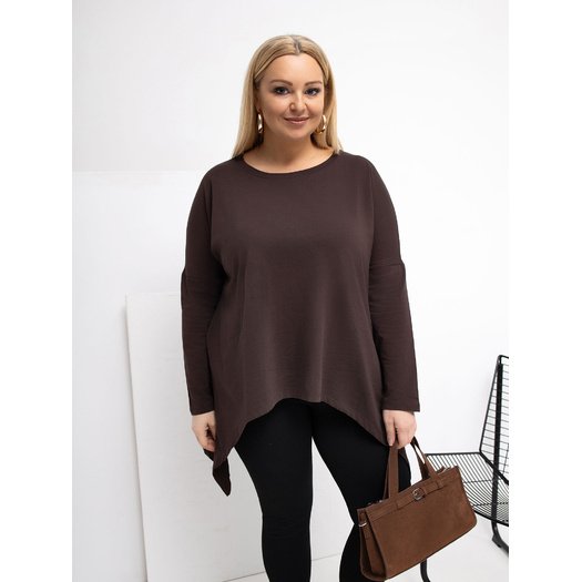 Bluzka-RV-BZ-5031.06X-ciemny brązowy