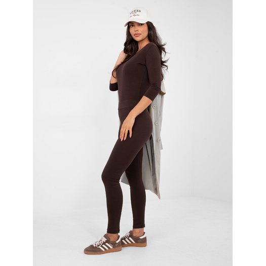 Leginsy-RV-LG-2850.20P-ciemny brązowy 4