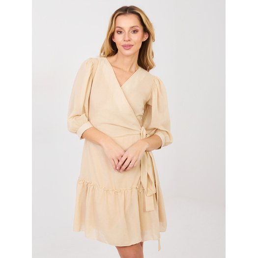 Sukienka-LK-SK-508027.34P-beżowy 2